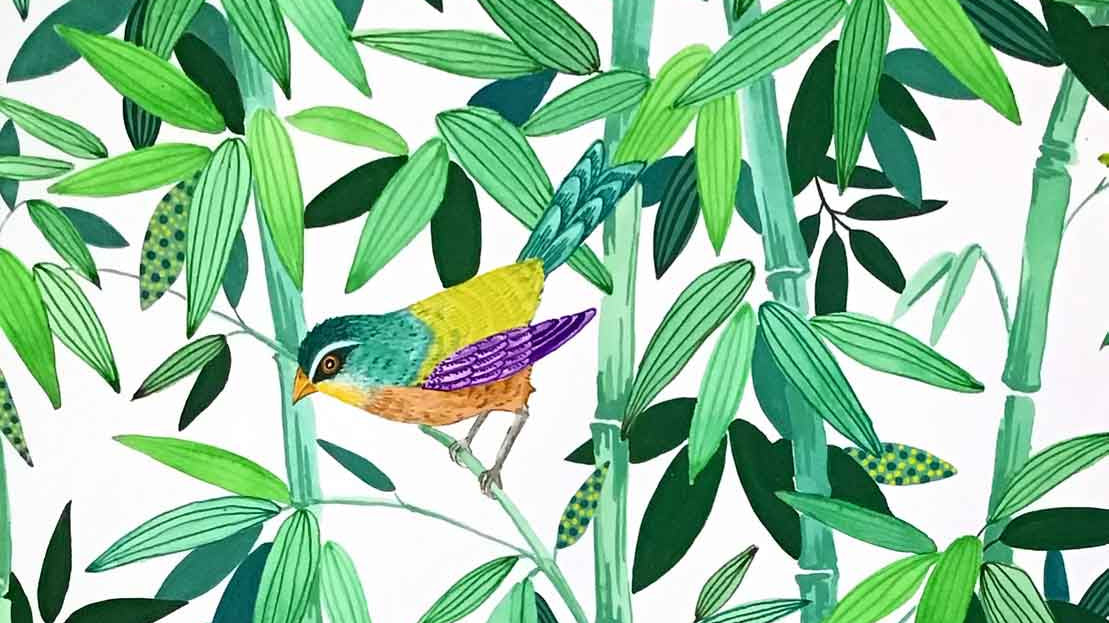 Chris Chun Wall Mural Detail of Artwork