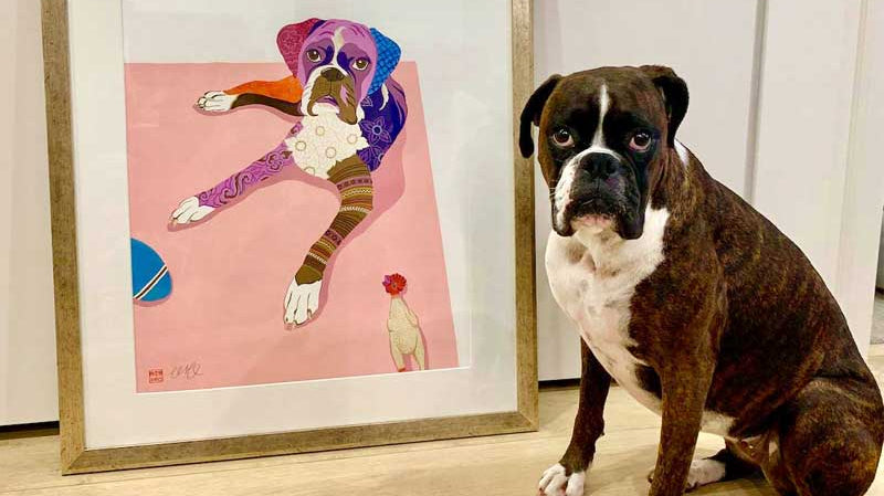 Dog Portrait of Ruby by Chris Chun