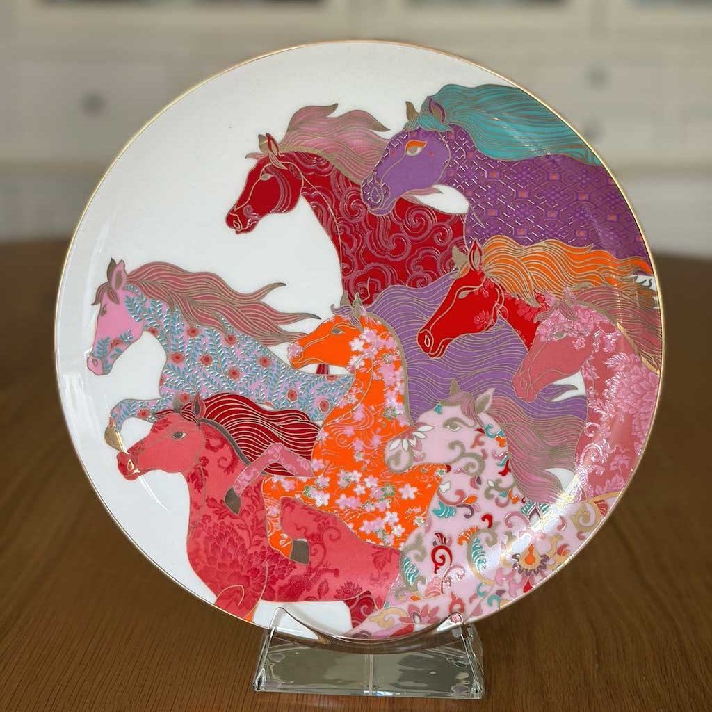 Year of the Horse 7' Plate with 24K Gold