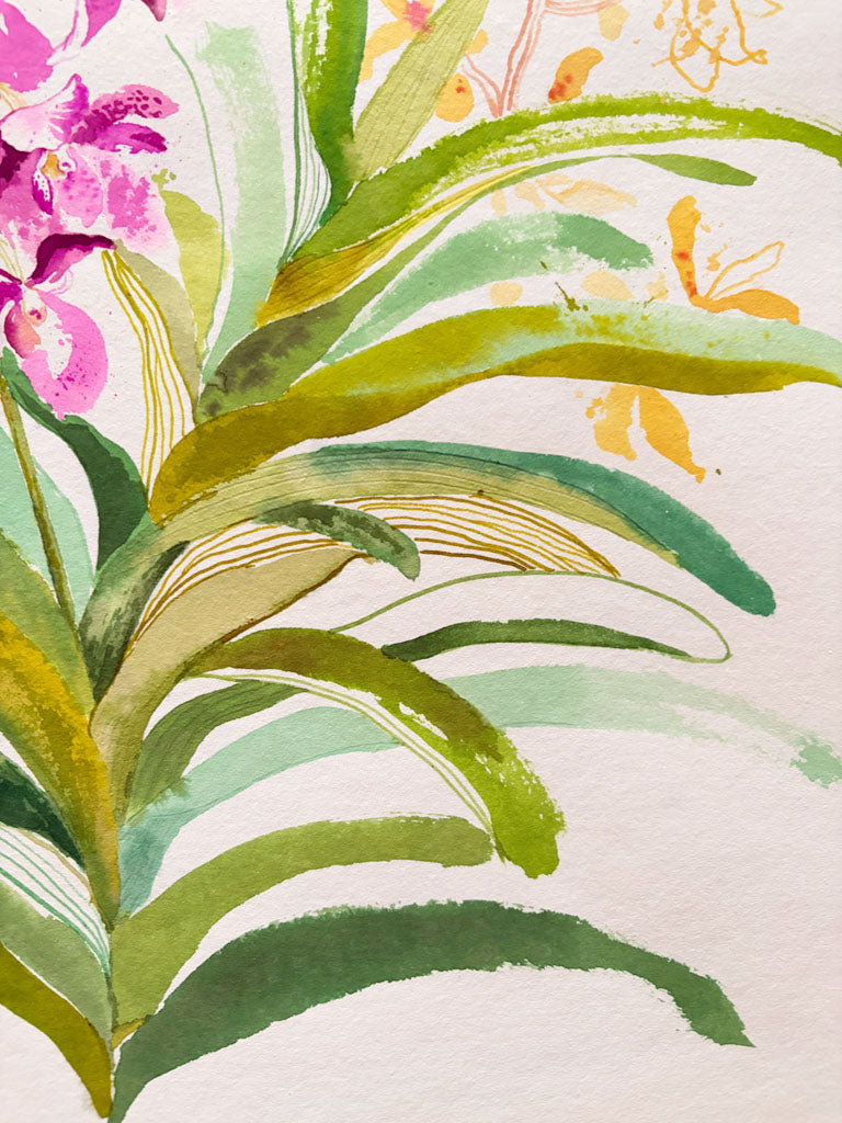 Detail of orchid painting