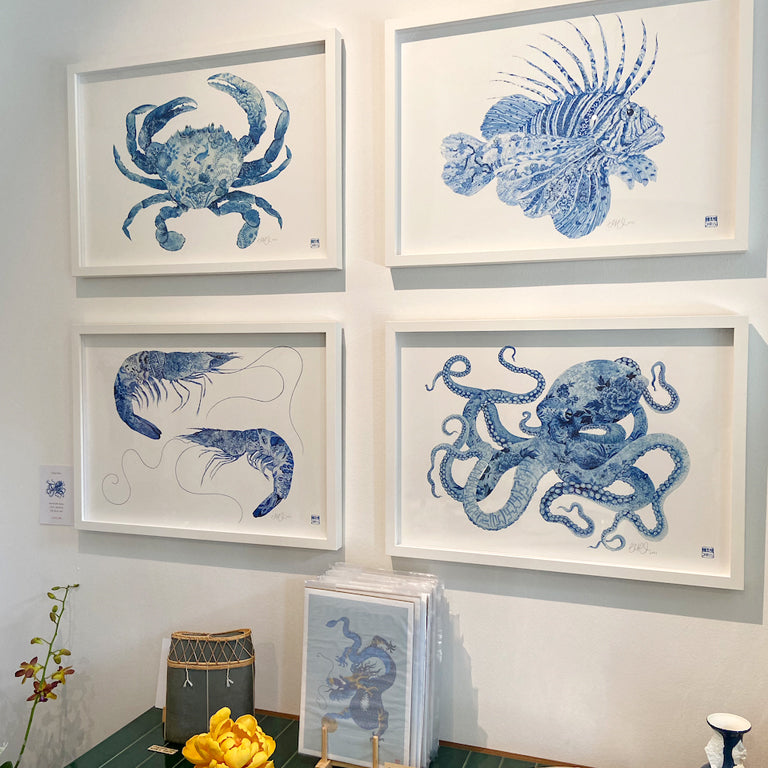 'Into the Blue' Fine Art Print Collection by Chris Chun. Exhibition at Raffles Hotel, Singapore