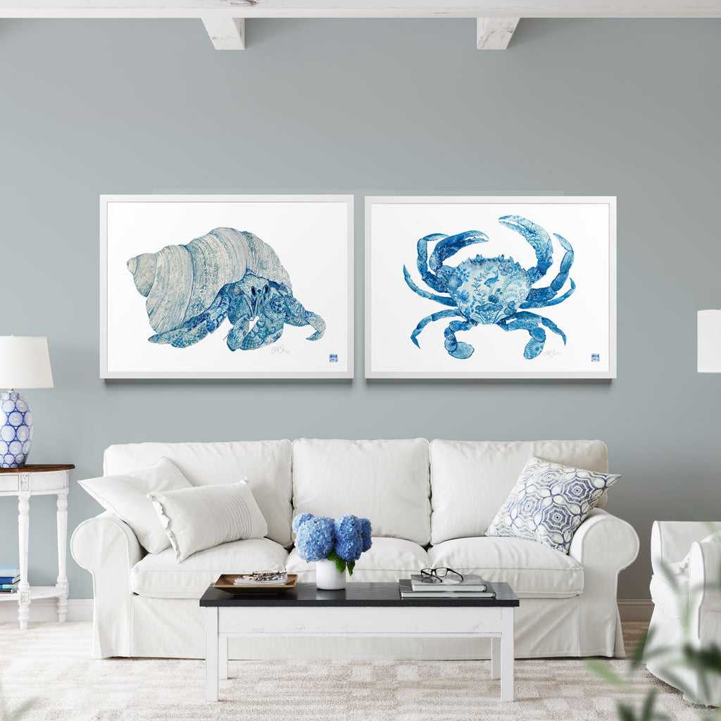 Chinoiserie Coastal Framed Art Prints by Artist Chris Chun