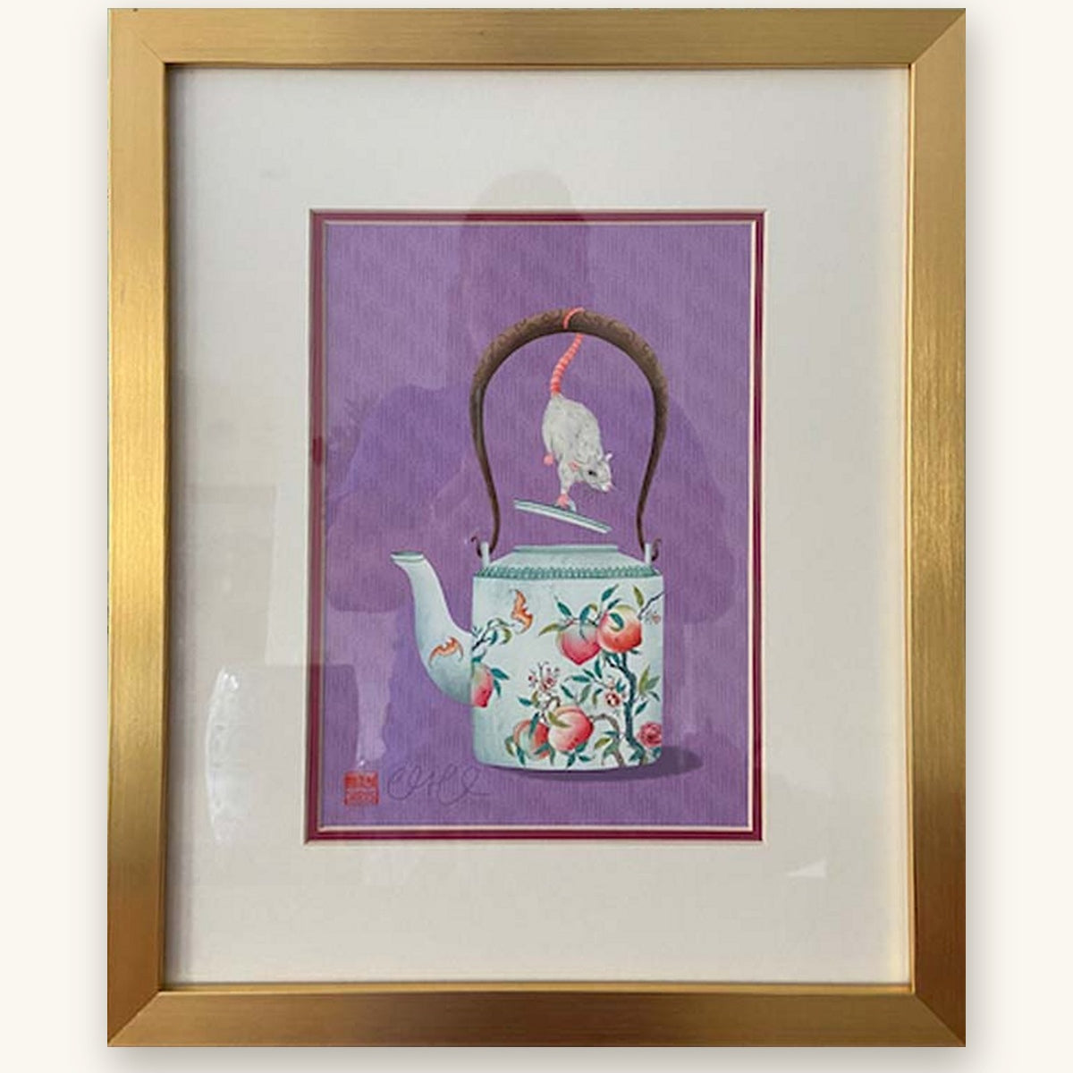 A4 Framed Teapot of Prosperity Special Edition, fine art print by Chris Chun