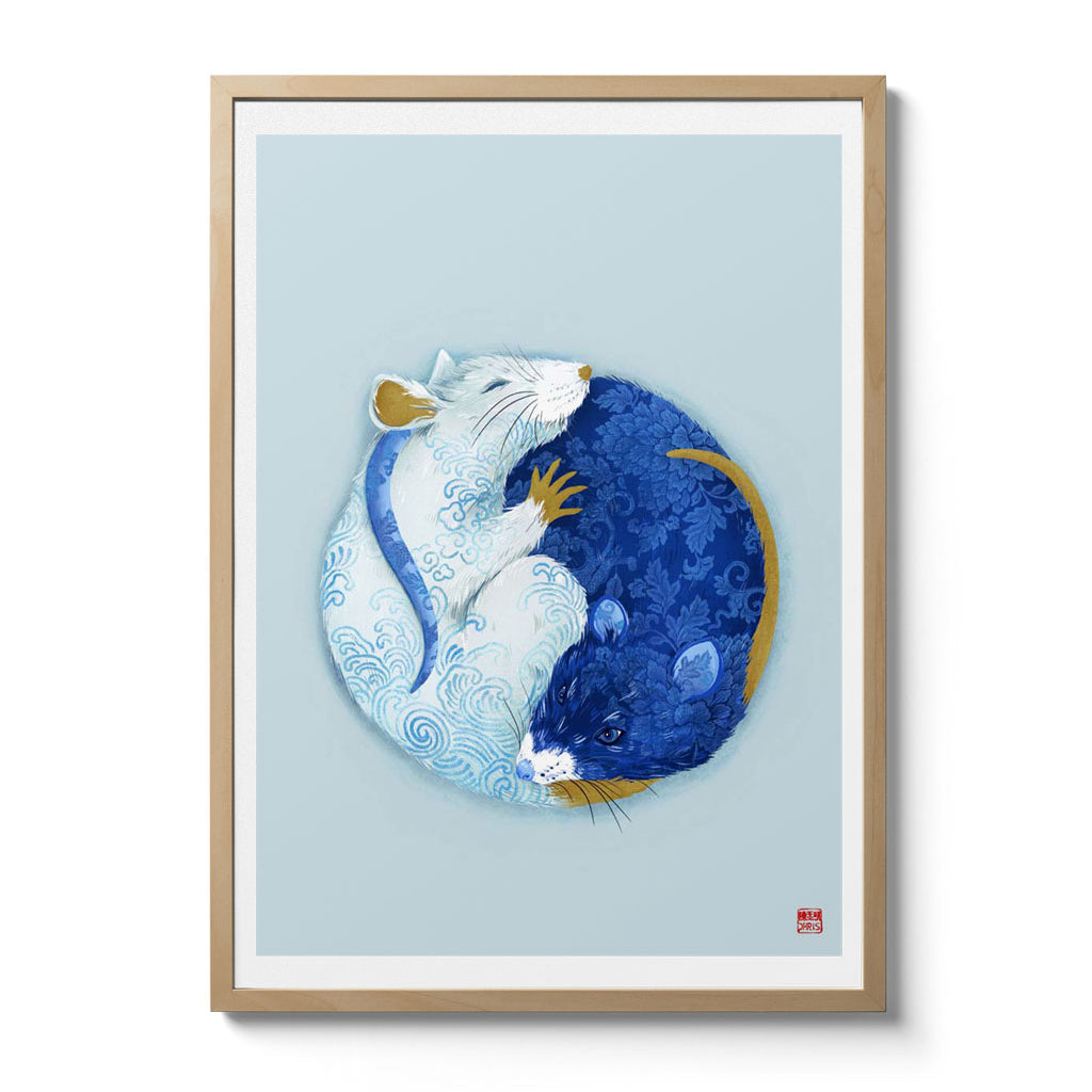 Chinese Zodiac Collection: YinYang Rat by Artist Chris Chun