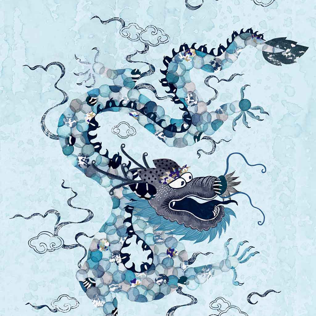 Featuring the 12 animals of the Chinese Lunar Calendar, Australian Chinese artist Chris Chun has created a colourful and whimsical series of paintings that uniquely capture the personality trait of each zodiac animal. The Dragon is the 5th animal of the Zodiac.