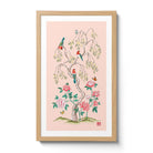 Pink Blossom - Chinoiserie inspired fine art print created by Artist and Textile Designer Chris Chun. Features Pink peony roses, birds and butterflies.