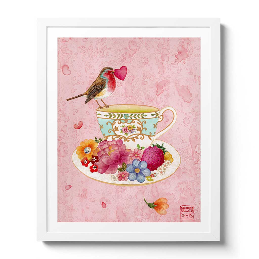 Teacup of Love Fine Art Print by Artist Chris Chun