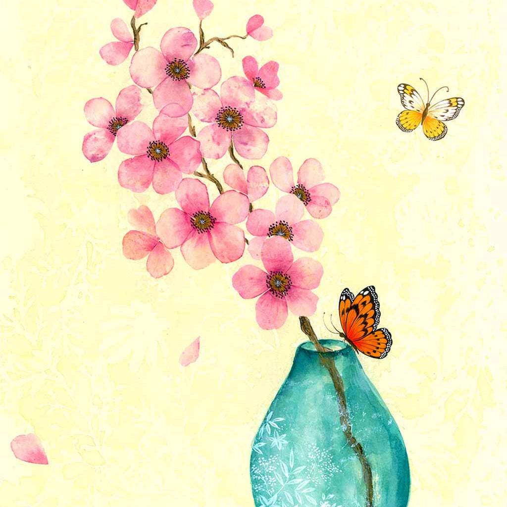 Cherry Blossom Vase Fine Art Print by Artist Chris Chun