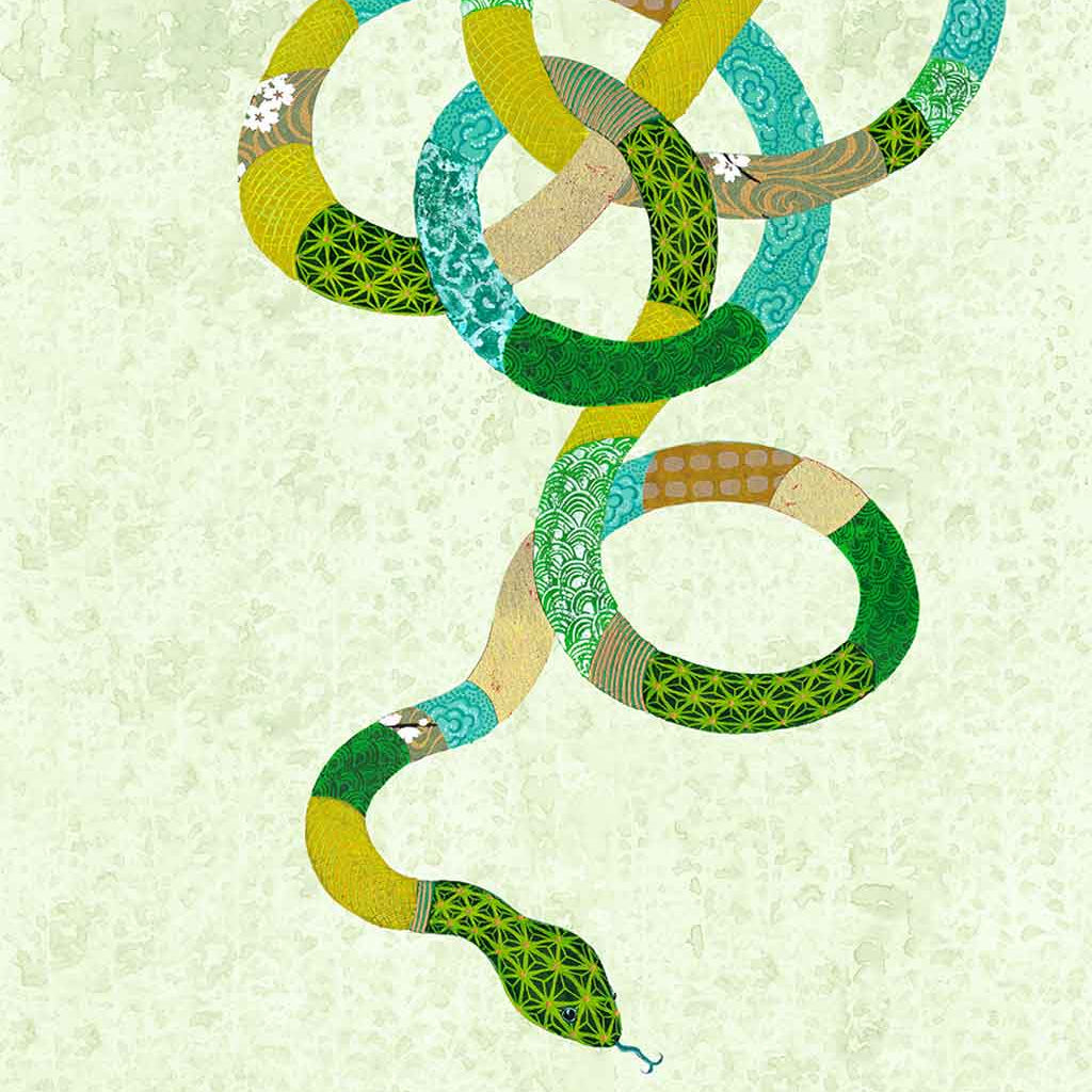 Emerald Snake Fine Art Print by Artist Chris Chun