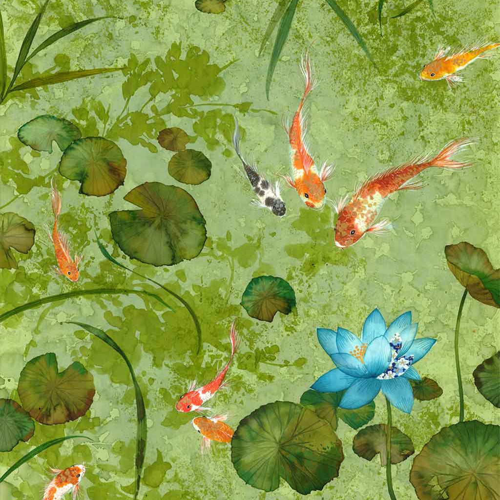 Koi Fish Fine Art Prints and Wall Decor by Australian Chinese Artist Chris Chun. Add beauty and positive feng shui to the home with Michael's Pond.