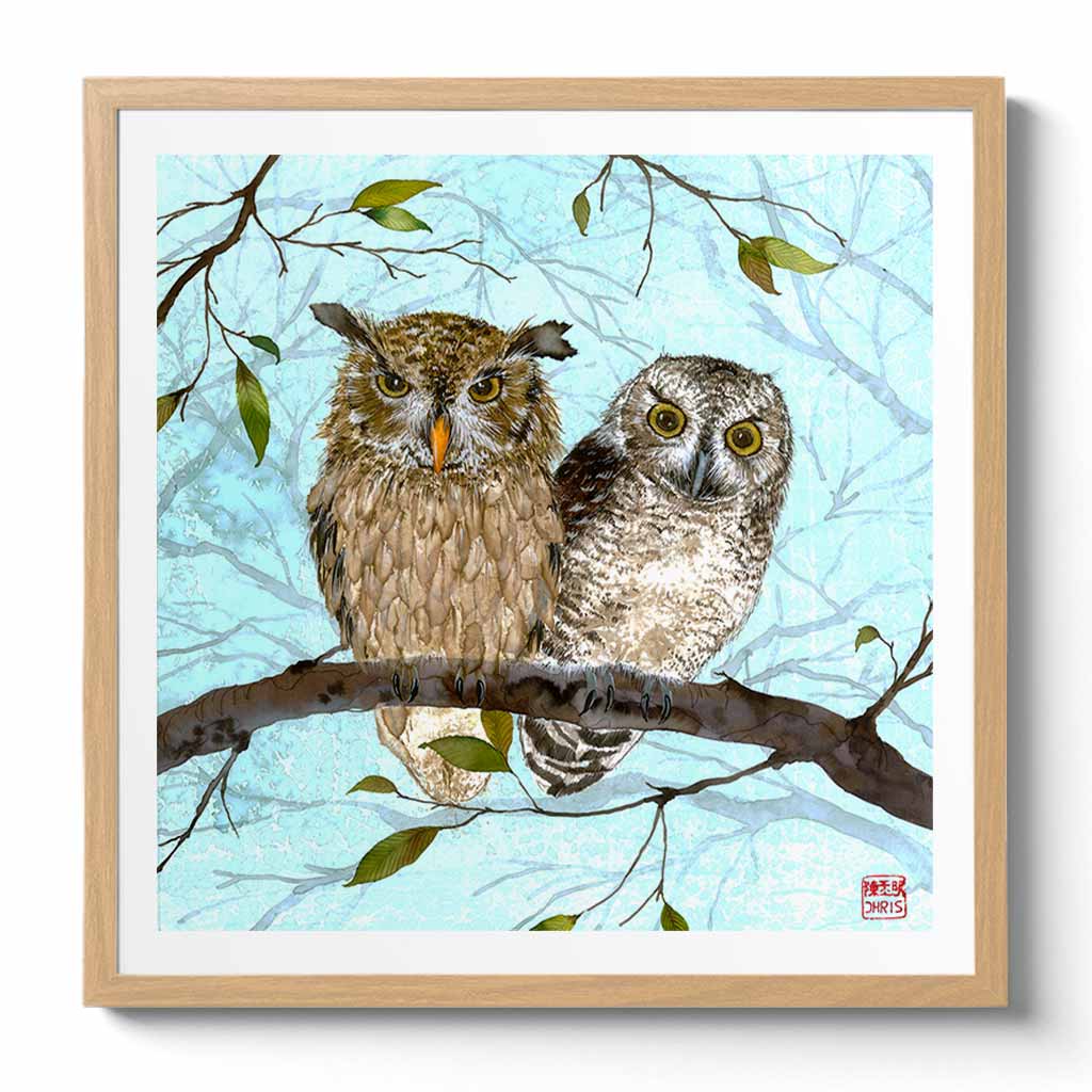 'The Owls' Fine Art Print by Artist Chris Chun
