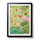 Contemporary Chinoiserie Artist Chris Chun combines his exquisite mixed media paintings with embroidery from antique textiles. Jade River is from The Riches of Nature Collection.