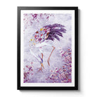 Contemporary Chinoiserie Artist Chris Chun combines his exquisite mixed media paintings with embroidery from antique textiles. Mr Crane is from The Riches of Nature Collection.