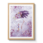 Contemporary Chinoiserie Artist Chris Chun combines his exquisite mixed media paintings with embroidery from antique textiles. Mr Crane is from The Riches of Nature Collection.