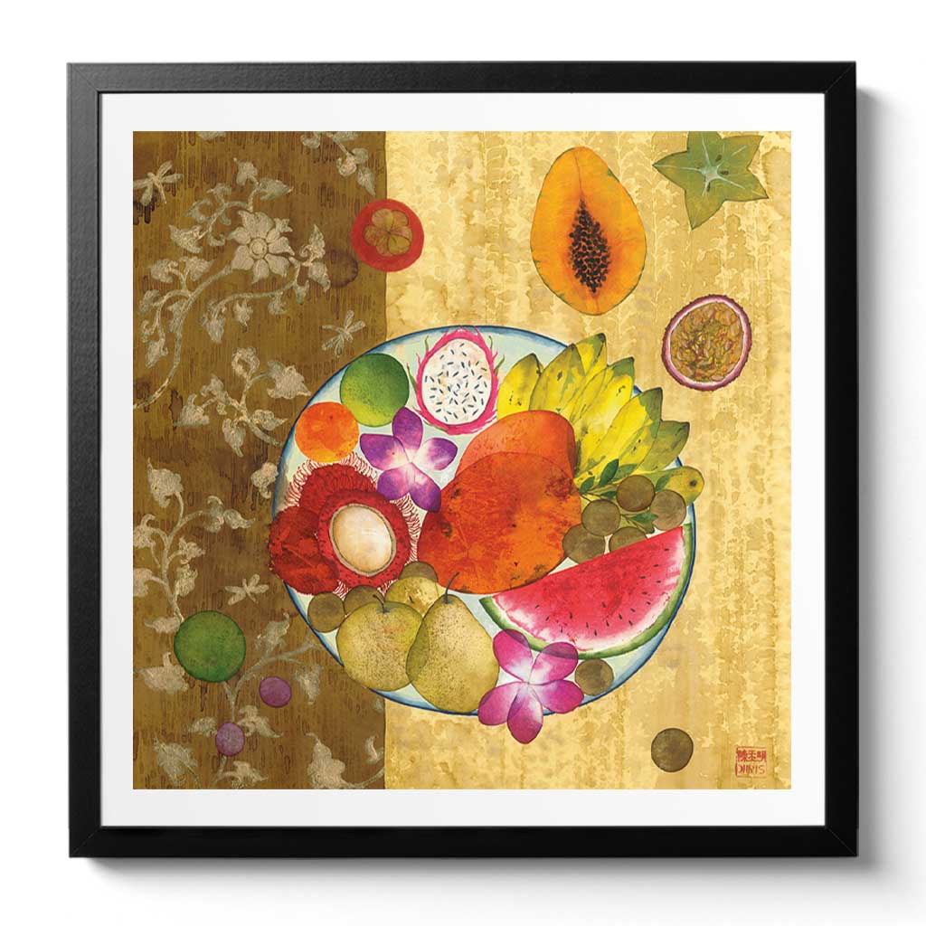 Tropical Fruit Still Life Fine Art Print by Artist Chris Chun