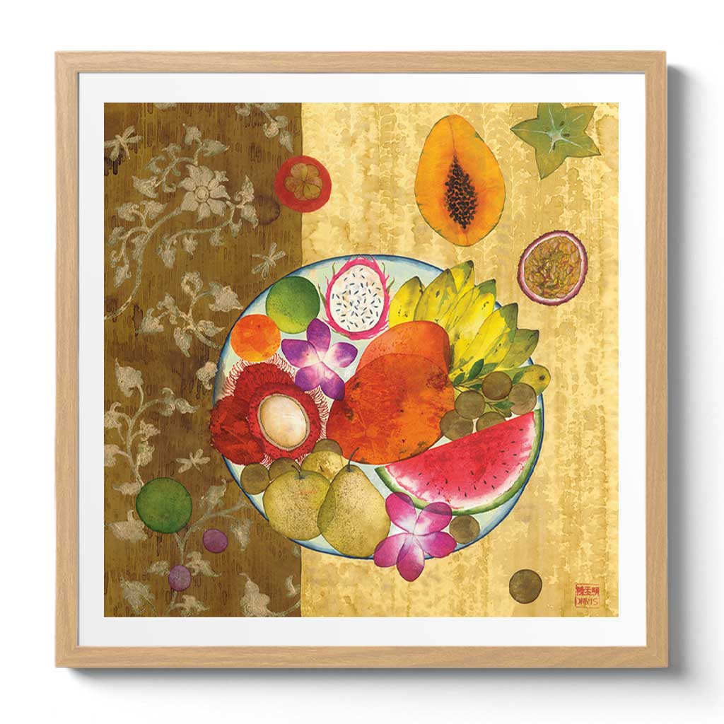 Tropical Fruit Still Life Fine Art Print by Artist Chris Chun