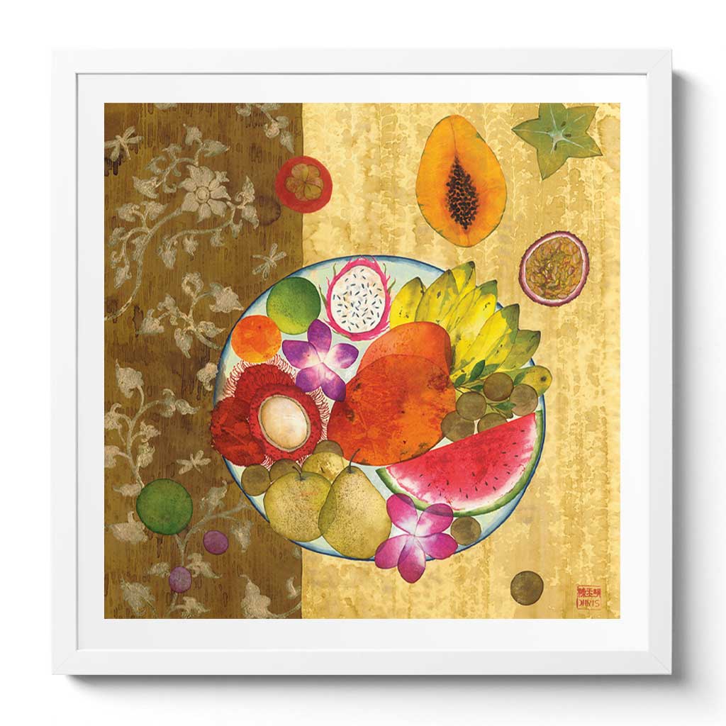 Tropical Fruit Still Life Fine Art Print by Artist Chris Chun