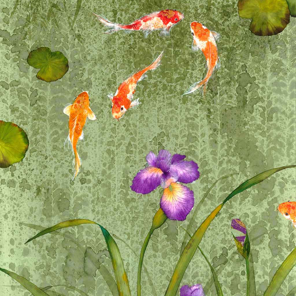 Koi Fish Fine Art Prints and Wall Decor by Australian Chinese Artist Chris Chun. Add beauty and positive feng shui to the home with Wishing Well.
