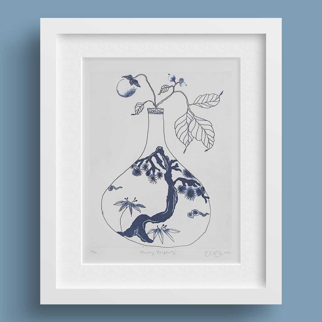 Limited Edition Etching Print by Australian Chinese artist Chris Chun. Edition of 30. Printed at CAP Studio in Chiang Mai, Thailand