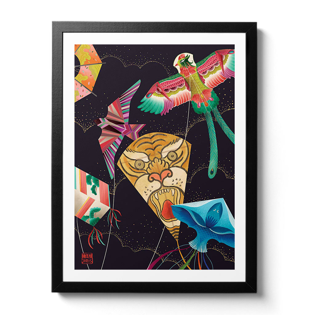 Kites Indochine Fine Art Print by Artist Chris Chun