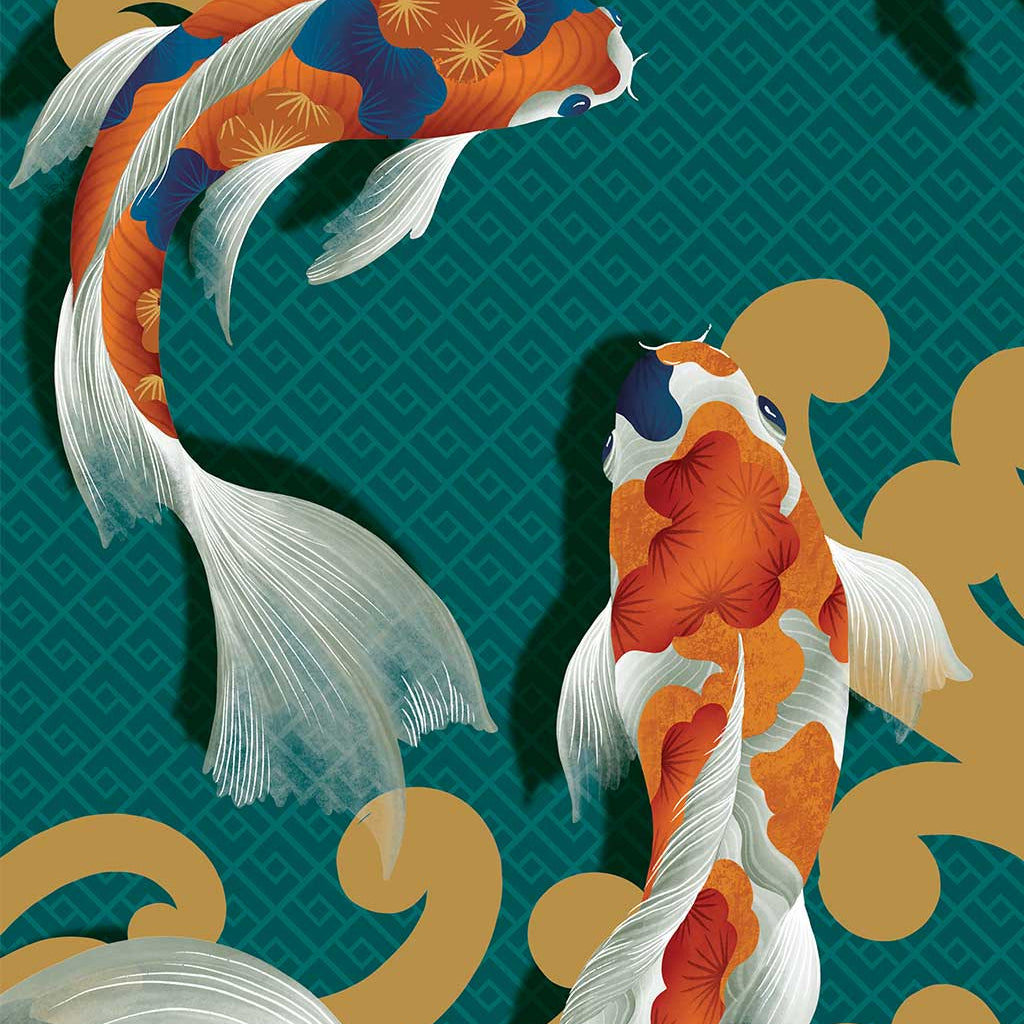 Koi Indochine Fine Art Print by Artist Chris Chun