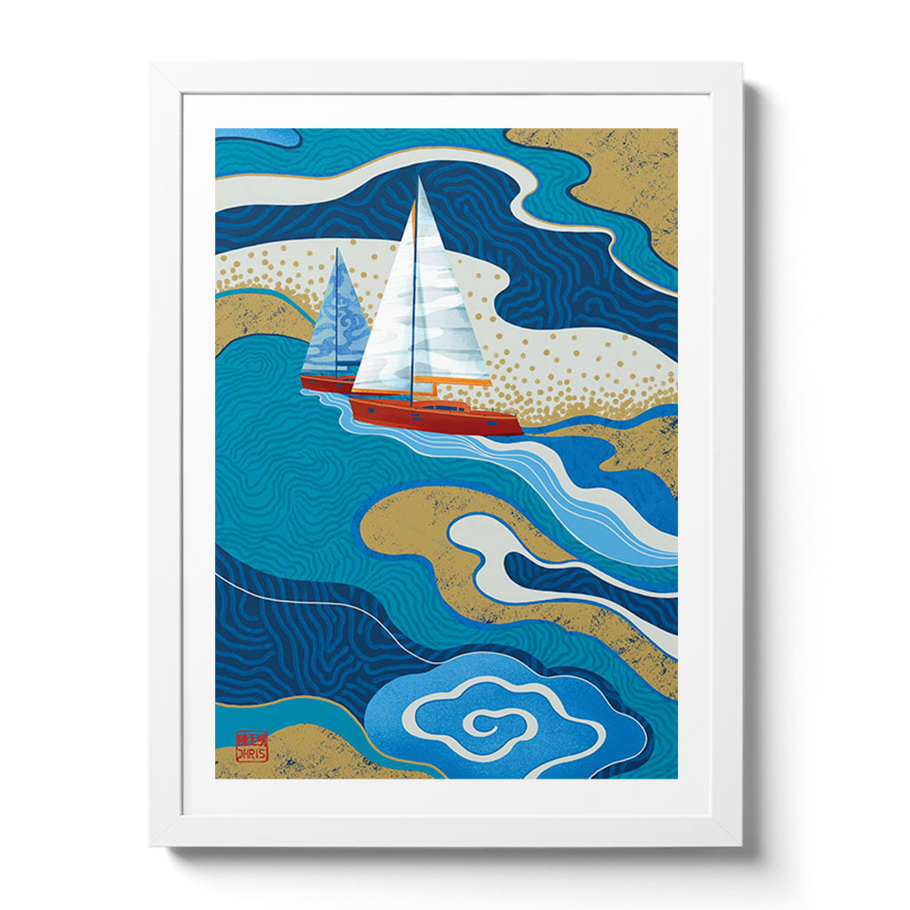 Sail Indochine Fine Art Print by Artist Chris Chun