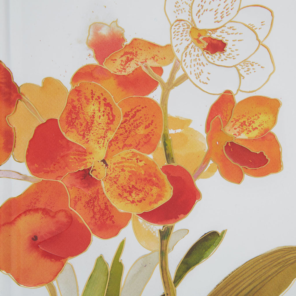 Orchid Journal with 96 pages and emboseed detailing by Artist Chris Chun