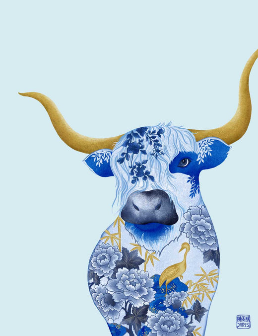 The Ox, blue collection, by Chris Chun