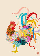 Chinese Zodiac Rooster Fine Art Print by Australian Chinese Artist Chris Chun. The perfect gift for those born in 1933, 1945, 1957, 1969, 1981, 1993, 2005, 2017 as they have been created to bring good fortune, health and prosperity to their owners!