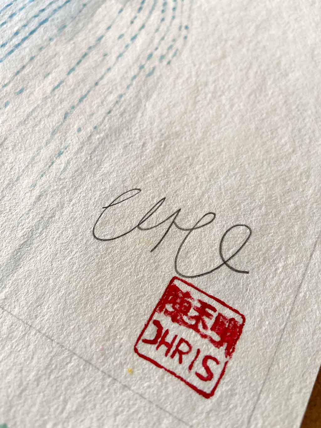 Original Orchid Still Life Painting by Artist Chris Chun who is a renowned Chinoiserie Artist and Textile Designer.