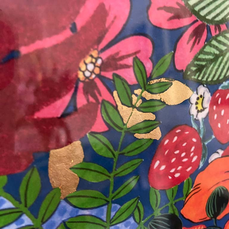 Detail of Rabbit Print with Gold Leaf by Chris Chun