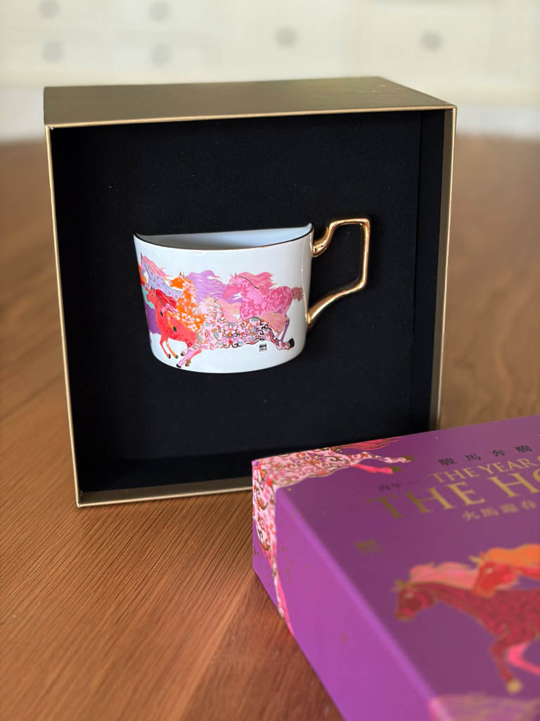 Decorative Teacup from the 'Galloping Horses' collection