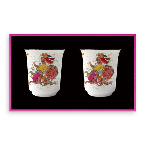 'Peony Dragon' Set of 2 Teacups