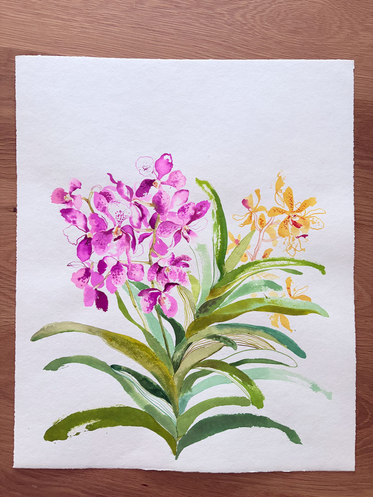 Ink Painting on Japanese Washi Paper