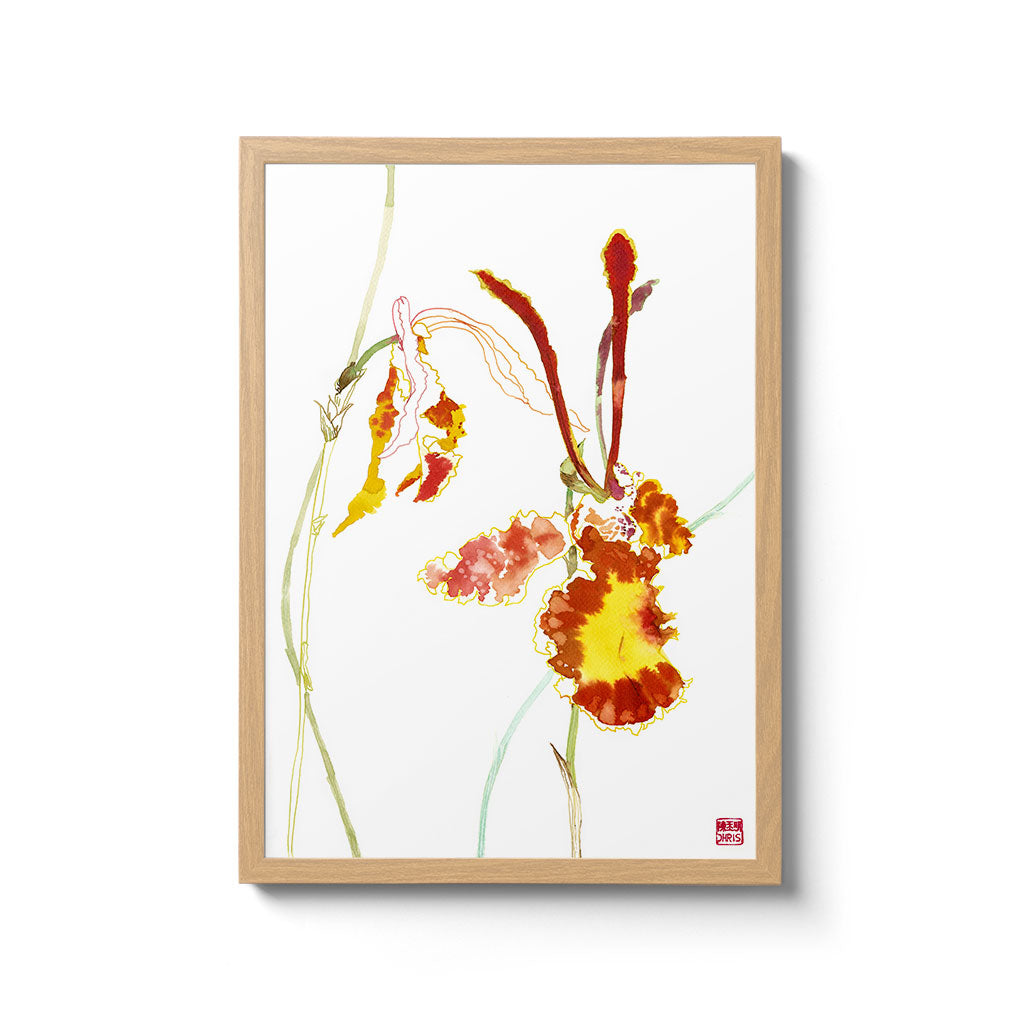 Psychopsis Papilio Orchid Art Print by Chris Chun. Printed on eco-friendly Bamboo Paper