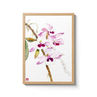 Dendrobium Parishii Orchid Print on Bamboo Paper