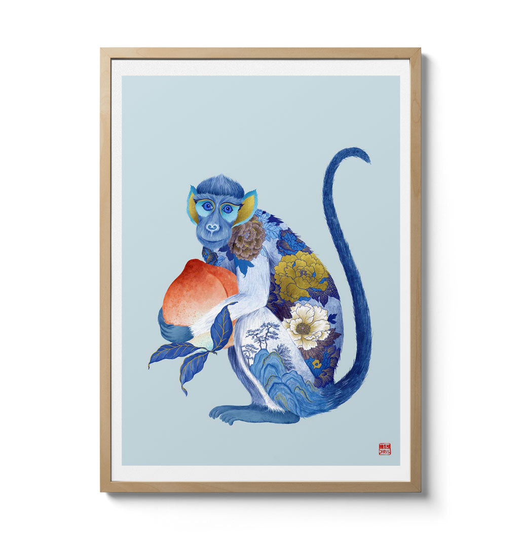 Chinese Zodiac 'Monkey' Fine Art Print by Chris Chun