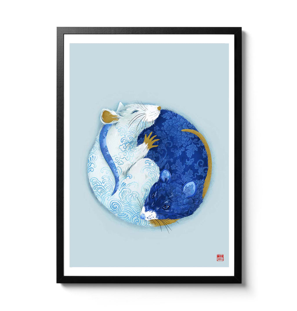Chinese Zodiac Collection: YinYang Rat by Artist Chris Chun