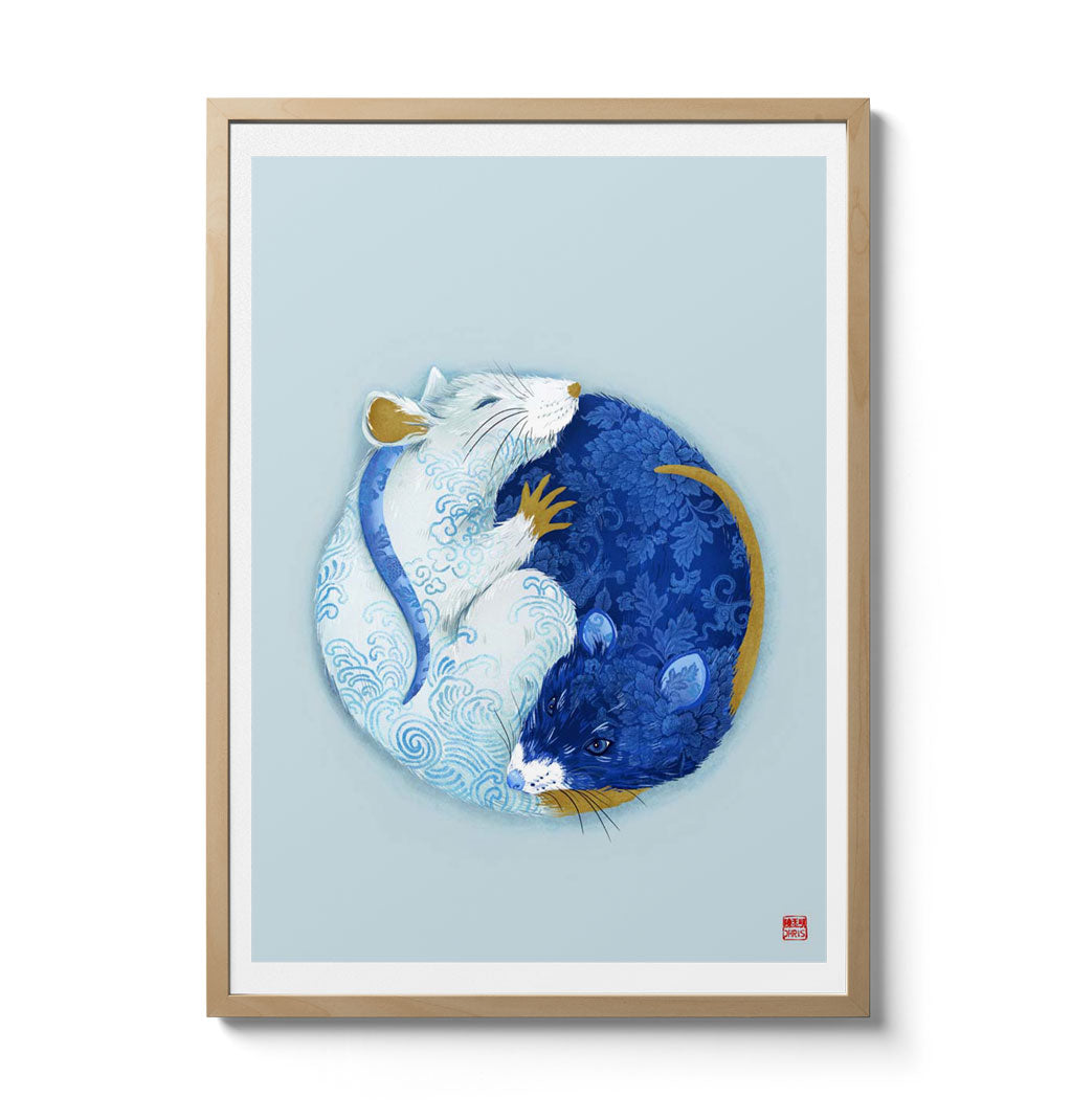 Chinese Zodiac Collection: YinYang Rat by Artist Chris Chun