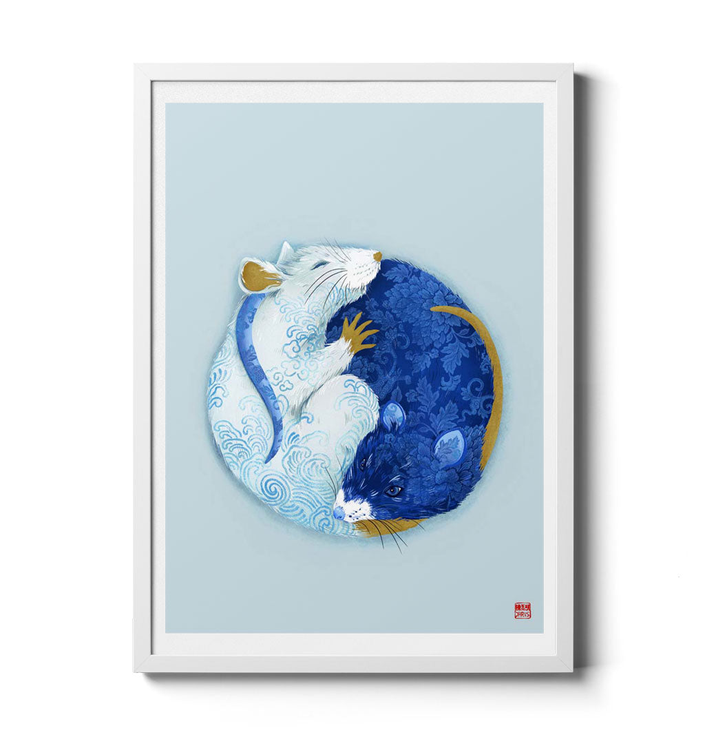 Chinese Zodiac Collection: YinYang Rat by Artist Chris Chun