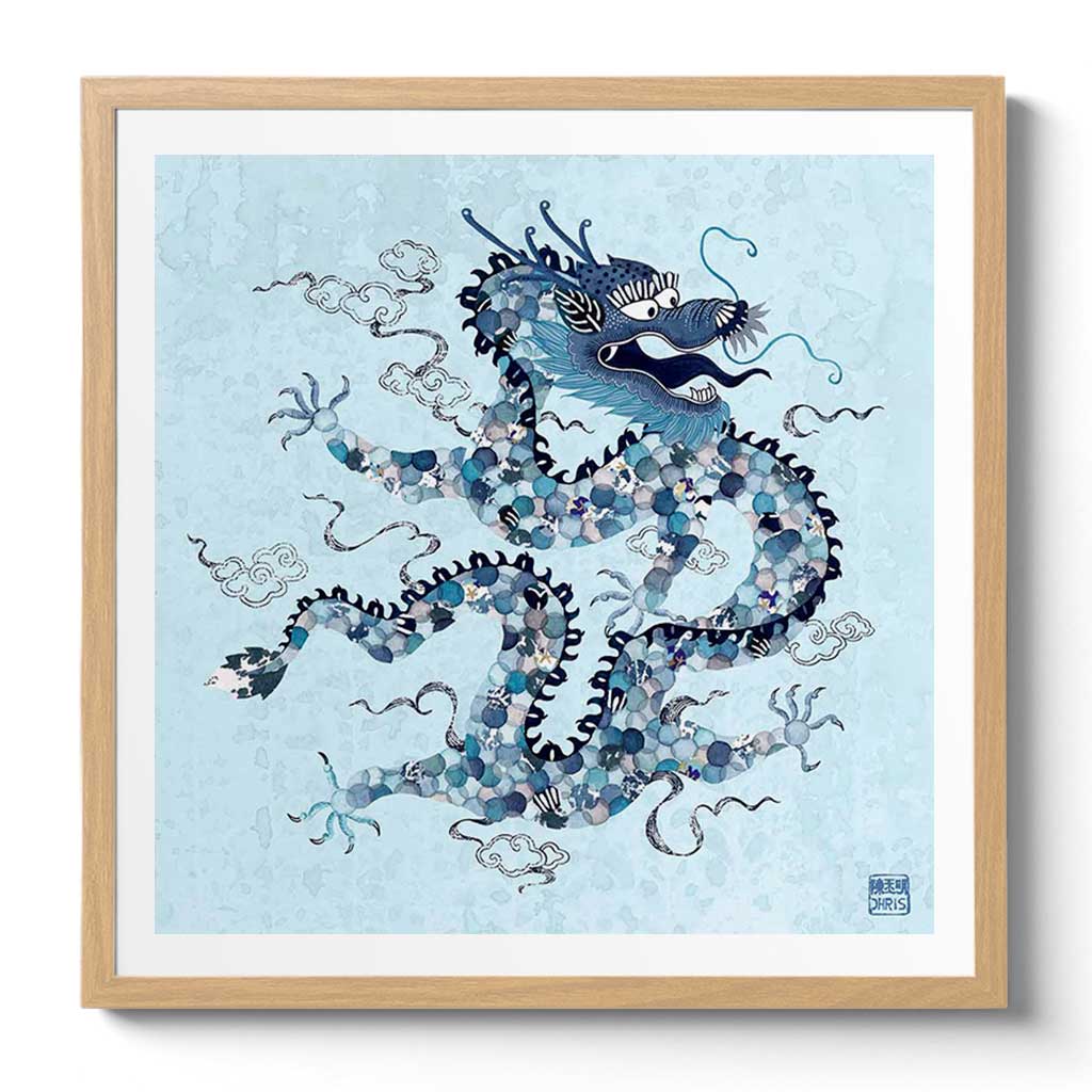 Featuring the 12 animals of the Chinese Lunar Calendar, Australian Chinese artist Chris Chun has created a colourful and whimsical series of paintings that uniquely capture the personality trait of each zodiac animal. The Dragon is the 5th animal of the Zodiac.