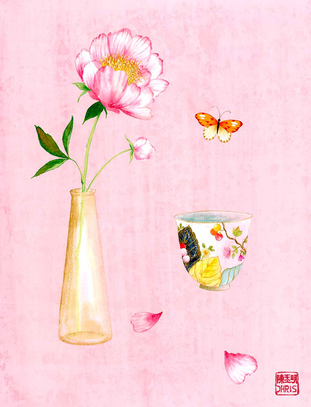 Cup of Solitude Fine Art Print by Artist Chris Chun