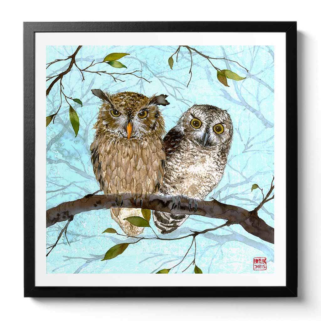 'The Owls' Fine Art Print by Artist Chris Chun