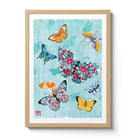 Contemporary Chinoiserie Artist Chris Chun combines his exquisite mixed media paintings with embroidery from antique textiles. Le Papillon is from The Riches of Nature Collection.