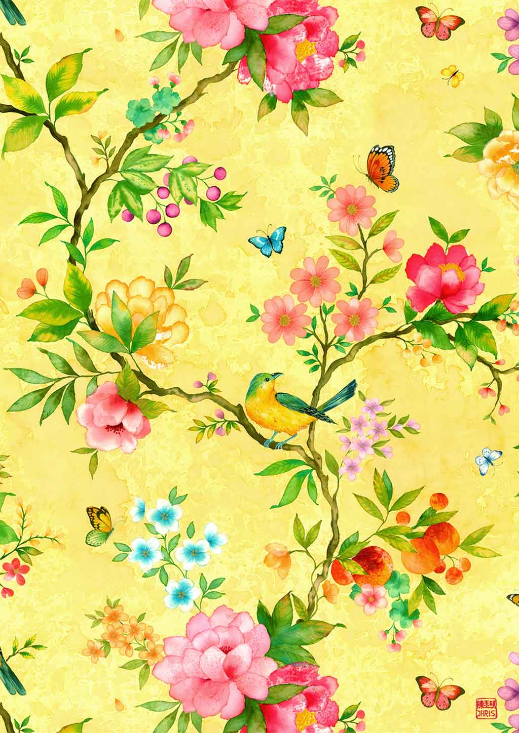 Chinoiserie inspired Fine Art Prints and Wall Art by Artist Chris Chun. 