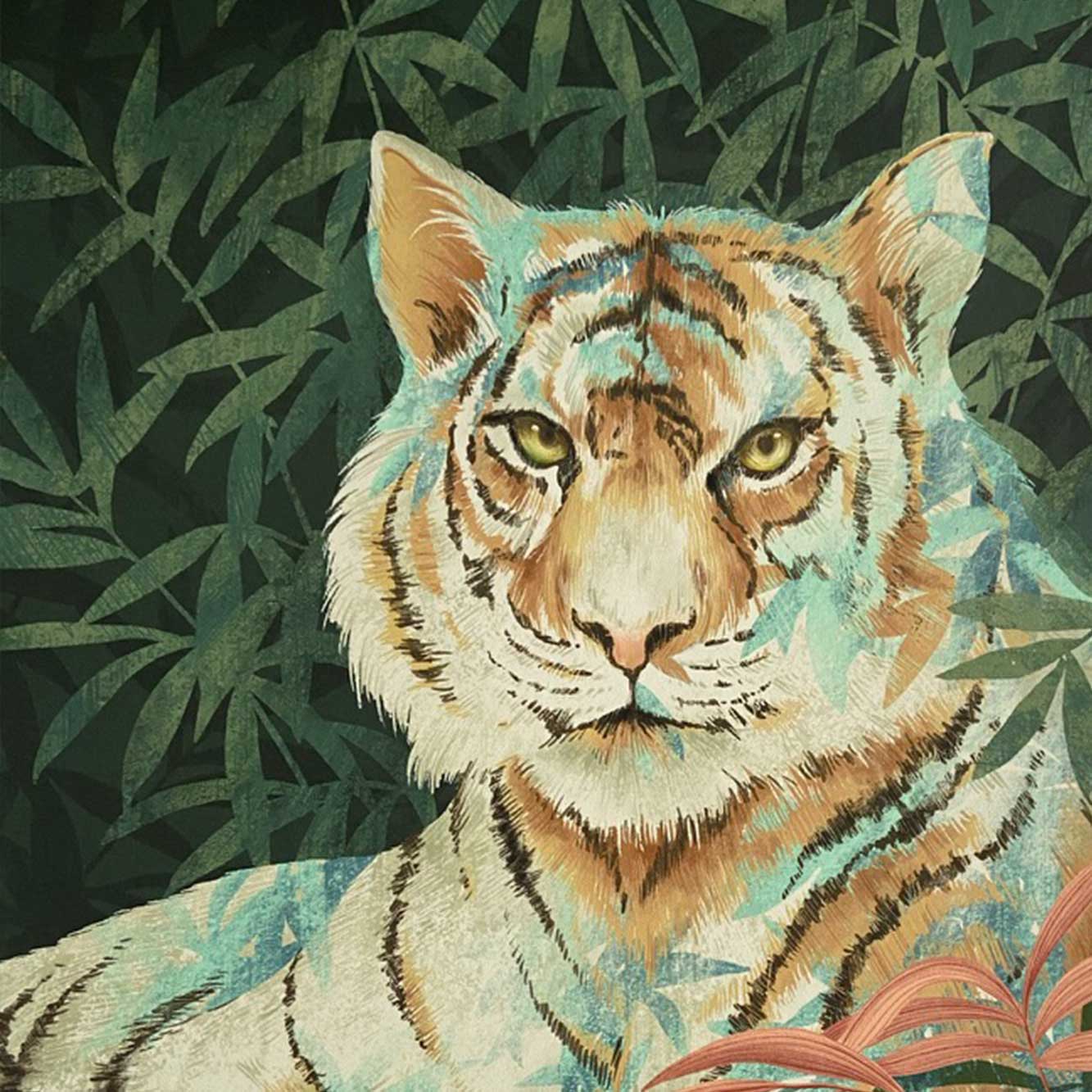 Detail Tiger Art Print by artist Chris Chun to raise funds for ARIEL projects in ASEAN animal law