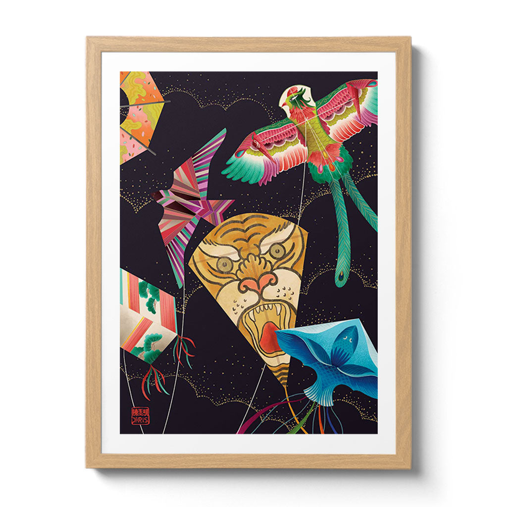 Kites Indochine Fine Art Print by Artist Chris Chun