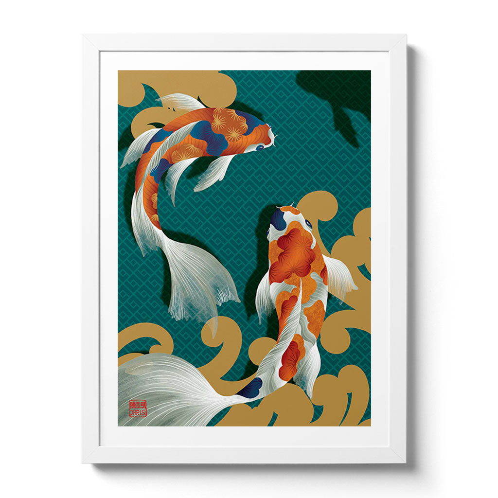 Koi Indochine Fine Art Print by Artist Chris Chun