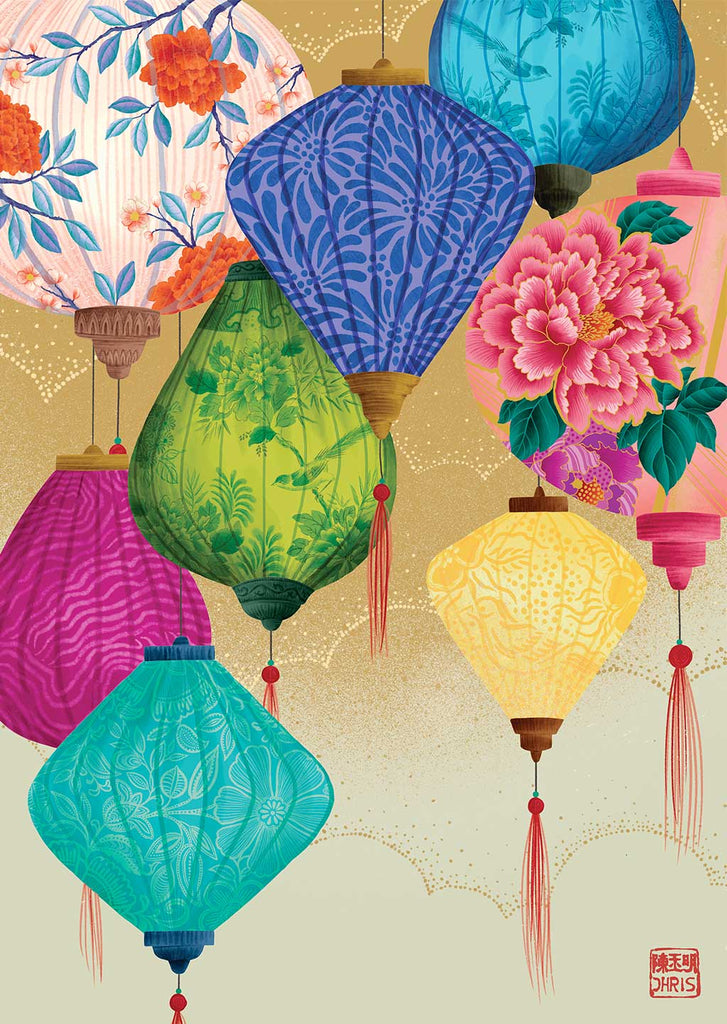 Lanterns Indochine Fine Art Print by Artist Chris Chun