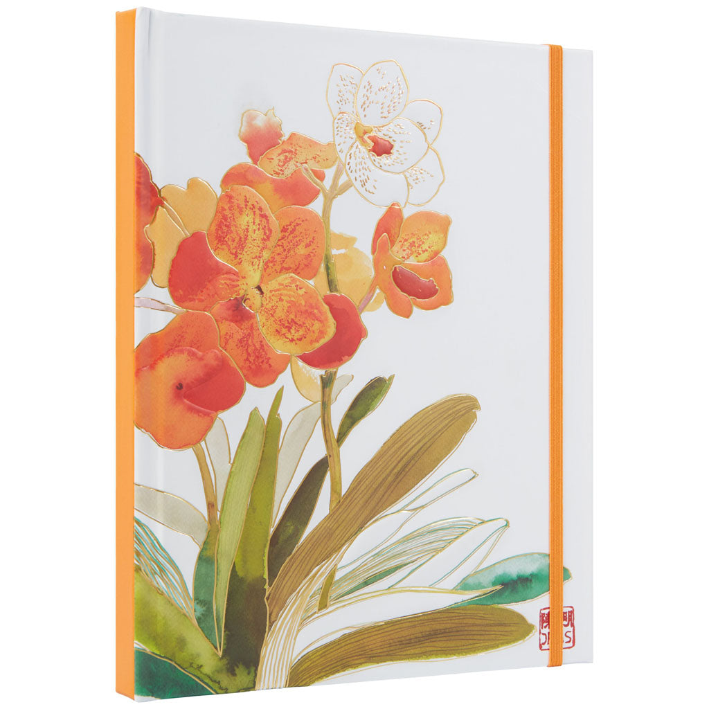 Orchid Journal with 96 pages and emboseed detailing by Artist Chris Chun
